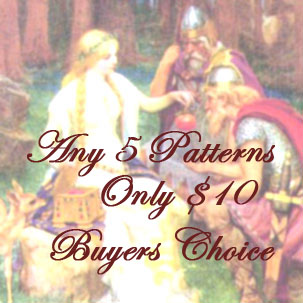 Pick any 5 knitting or crochet Patterns for 10, Buyers Choice, SALE